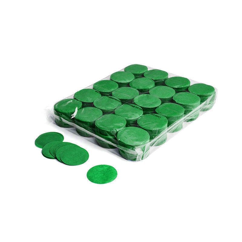 Coriandoli rotondi carta verde scuro Ø55 mm a caduta lenta - THE CONFETTI MAKER EFX-CON02DG