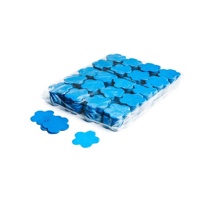 Coriandoli a caduta lenta fiori carta azzurro Ø55mm - THE CONFETTI MAKER EFX-CON06LB