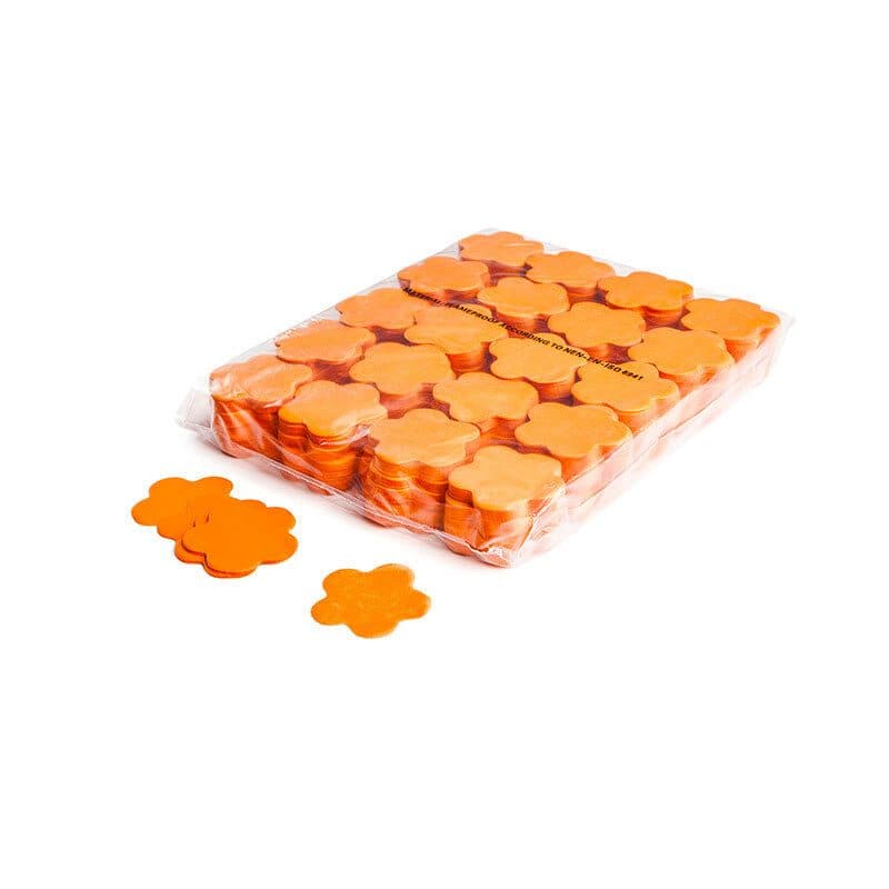 Coriandoli a caduta lenta fiori carta arancio Ø55mm - THE CONFETTI MAKER EFX-CON06OR