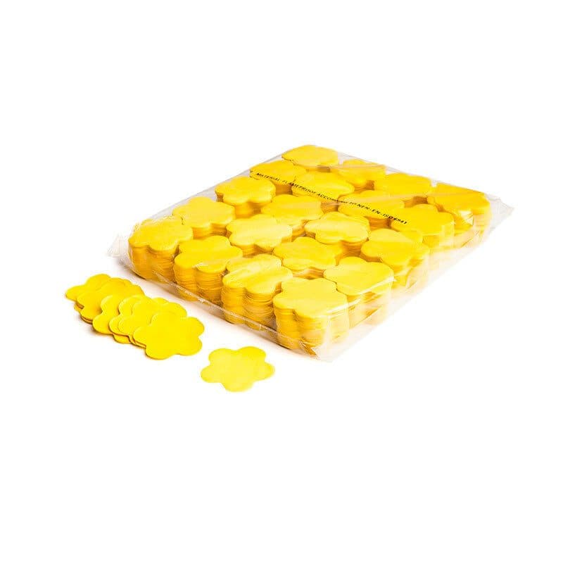 Coriandoli a caduta lenta fiori carta giallo Ø55mm - THE CONFETTI MAKER EFX-CON06YL