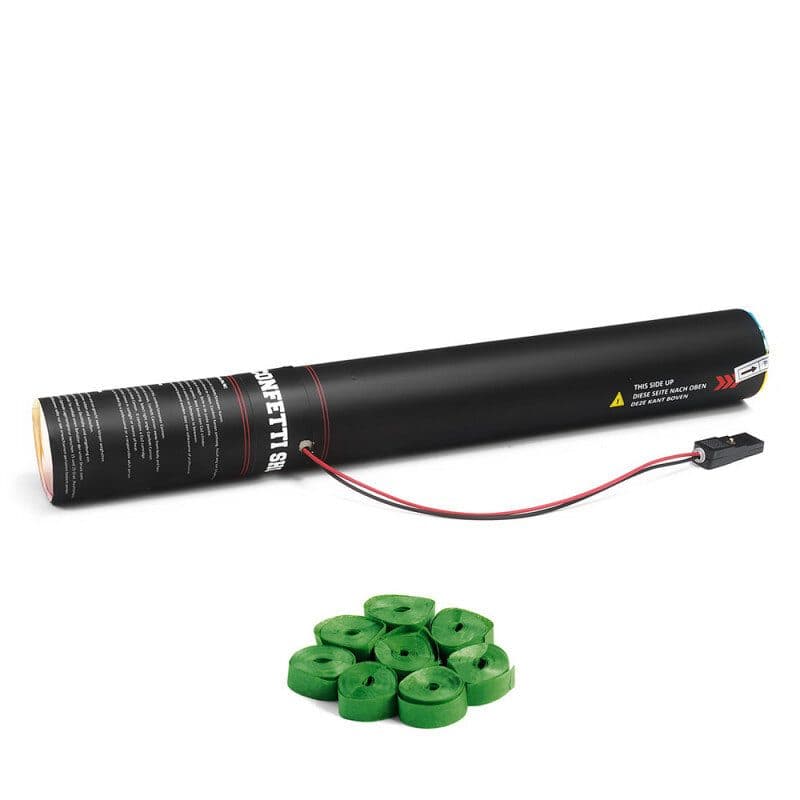 Cannone elettrico 50 cm stelle filanti verde scuro - THE CONFETTI MAKER EFX-ESC01DG