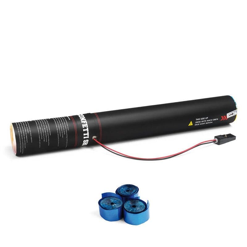 Cannone elettrico stelle filanti metallizzate blu 50 cm - THE CONFETTI MAKER EFX-ESC02DB