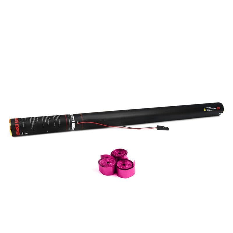 Cannone elettrico stelle filanti 80cm rosa metallizzato - THE CONFETTI MAKER EFX-ESC04PK