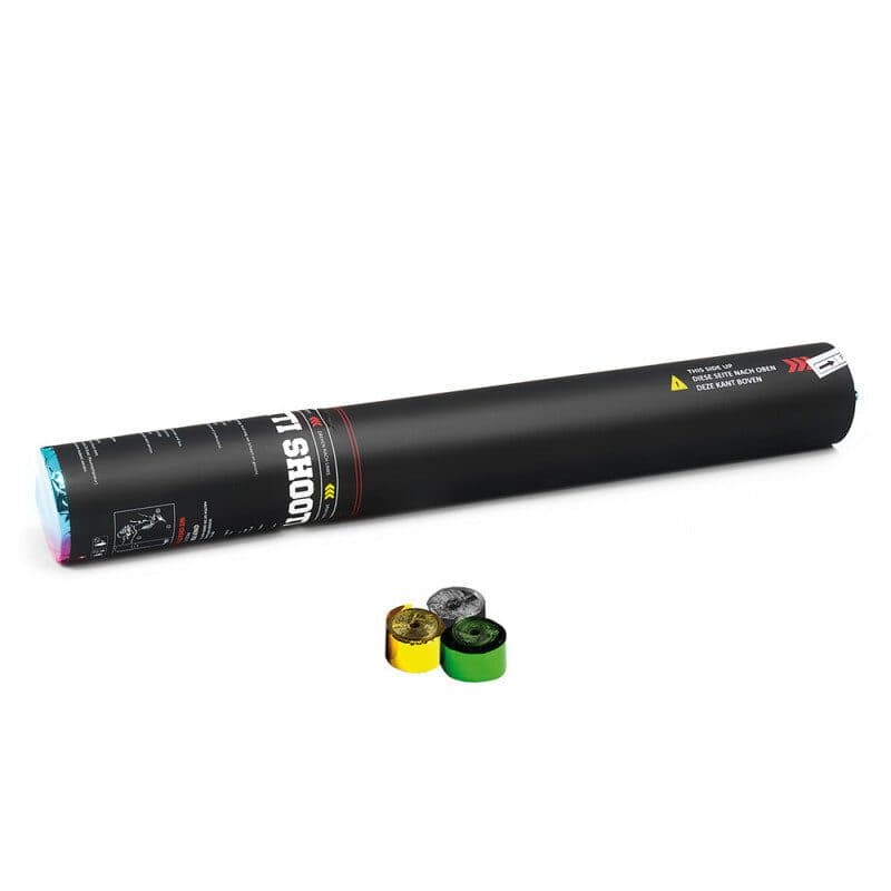 Cannone manuale stelle filanti 50 cm multicolore metallizzato - THE CONFETTI MAKER EFX-HSC05MC