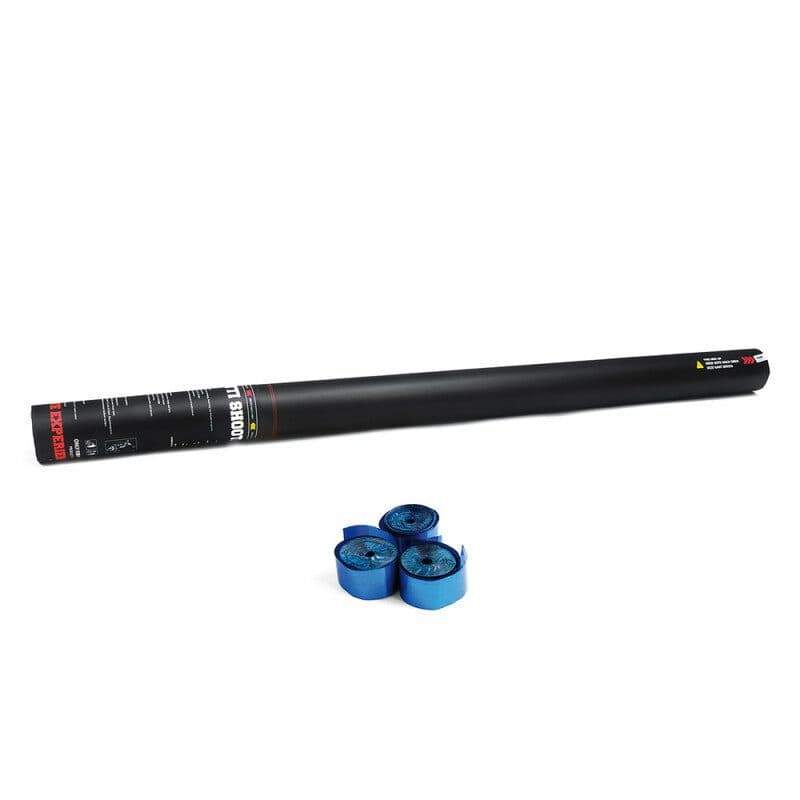 Cannone manuale stelle filanti 80 cm blu metallizzate - THE CONFETTI MAKER EFX-HSC06DB