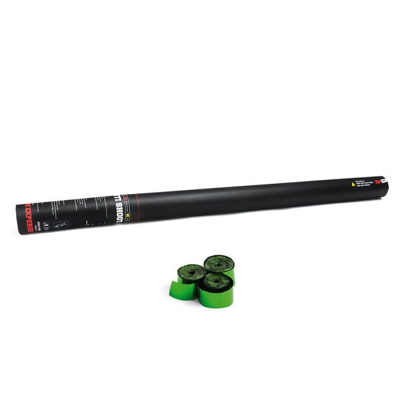 Cannone manuale stelle filanti 80 cm verdi metallizzate - THE CONFETTI MAKER EFX-HSC06DG