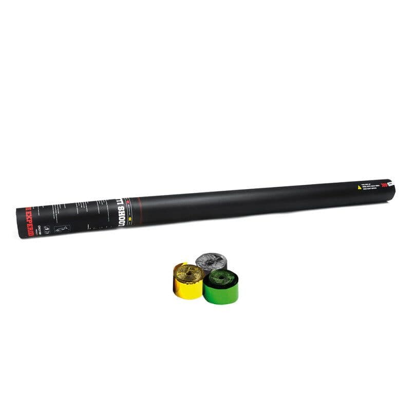 Cannone manuale stelle filanti 80 cm multicolor metallizzate - THE CONFETTI MAKER EFX-HSC06MC