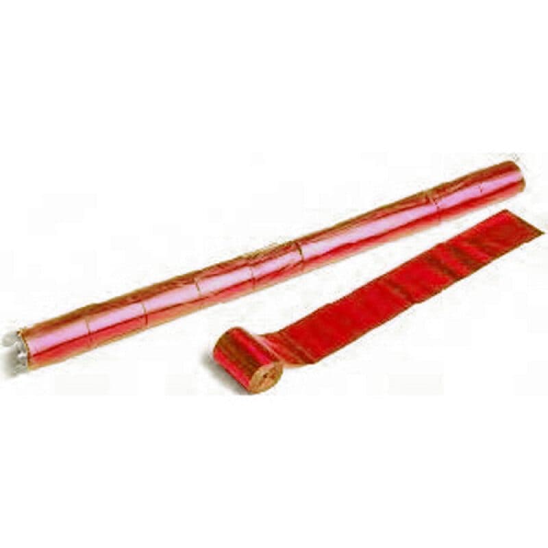 Stelle filanti stadium metallizzate rosse 20m x 5cm - THE CONFETTI MAKER EFX-STR08RD
