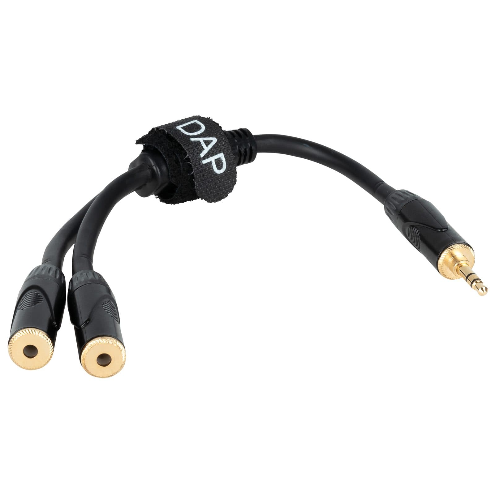Mini-jack TRS maschio 3.5 mm a 2 mini-jack TRS femmina 3.5 mm - DAP FLA55