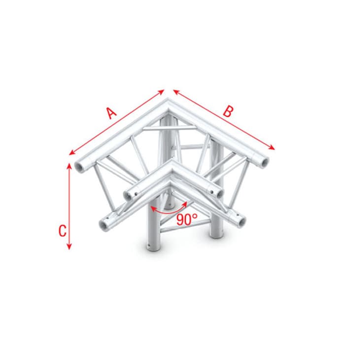 Triangle F Truss - Corner Down Right - Apex Down F - Milos FT30012