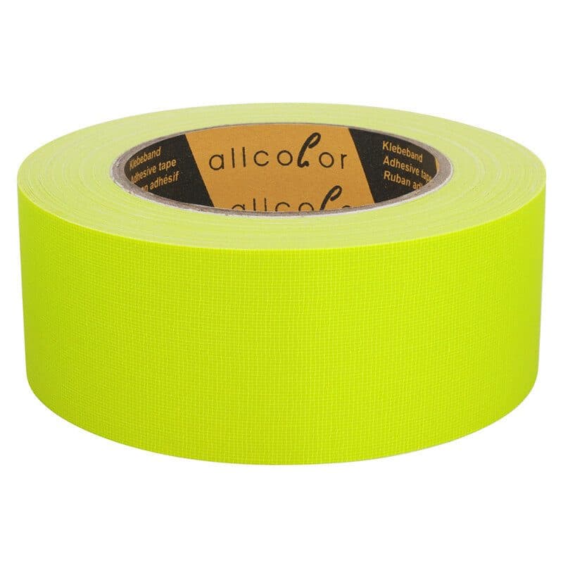 Nastro gaffer neon giallo fluo 19mm 25m - ALLCOLOR GAF-649-19G
