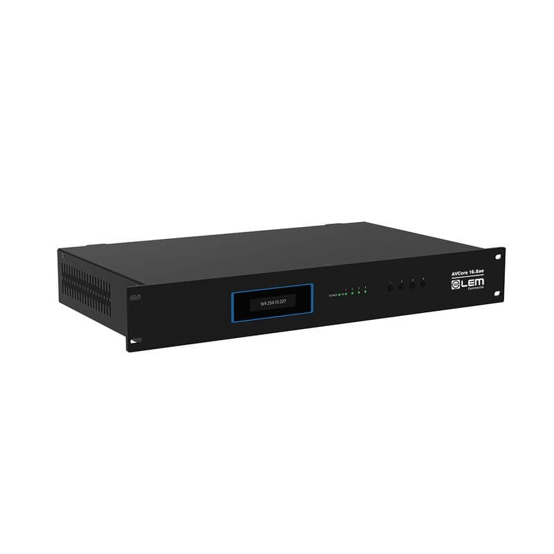 Centro elaborazione AV rack 19'' AES67 33 canali - LEM COMMERCIAL GEN-AVCORE 16.8AE