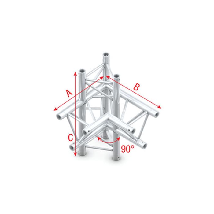 Triangle G Truss - Corner up/down - right - 74 cm G - Milos GT30014