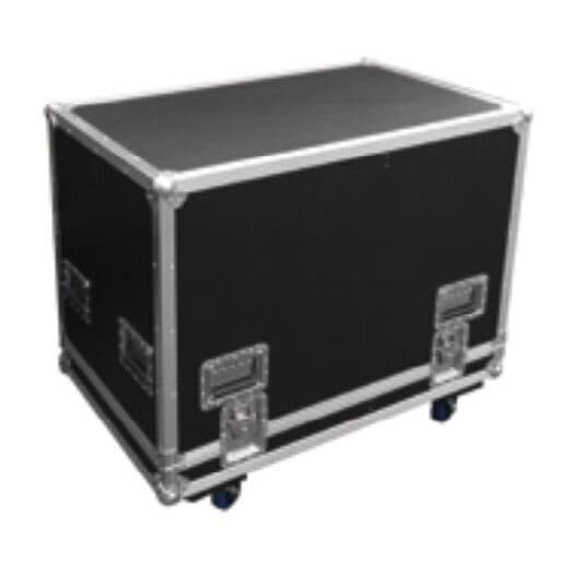 Tour case per 2 HLS24 legno 9 mm PVC nero 4 rotelle - Harmonic Design HDE-950050