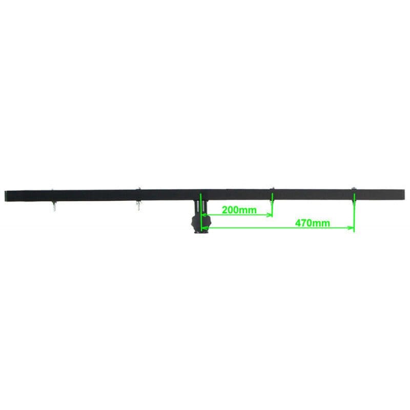 Barra a T stativo 1,2m 8 proiettori palo Ø35mm nera - HILEC TB-64 HIT-B00743