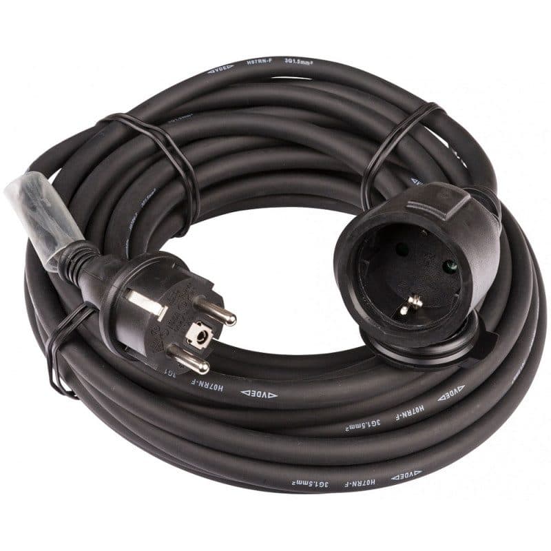 Prolunga elettrica Schuko monofase 3G1.5 15m IP44 - HILEC HIT-B01456