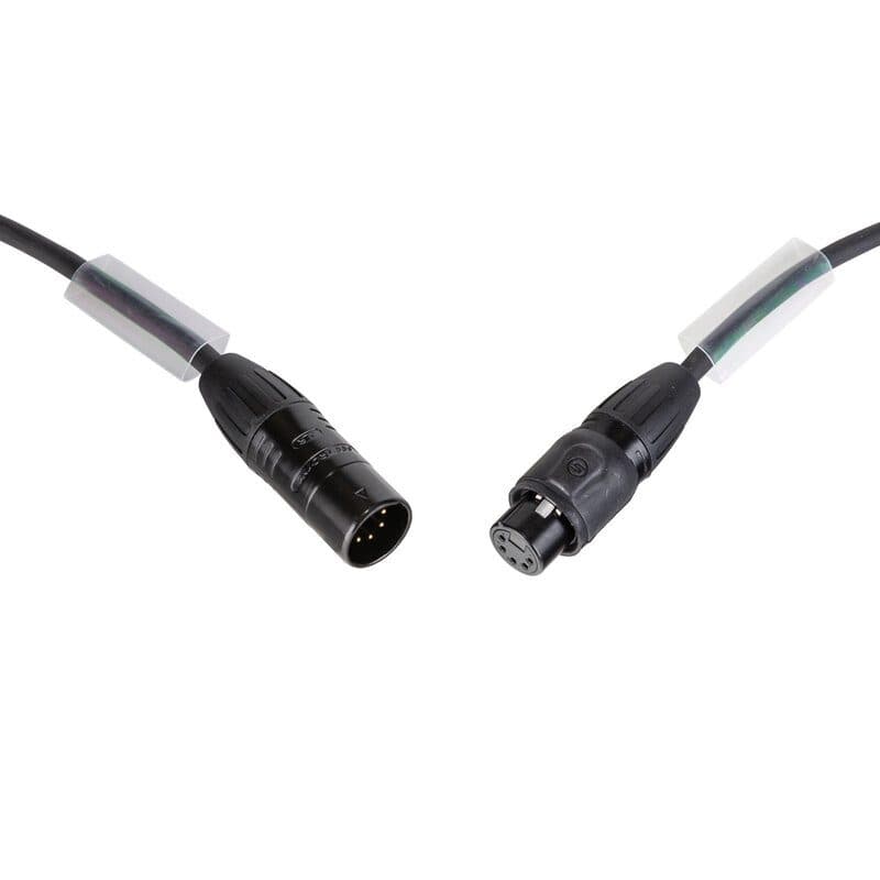 Cavo DMX/AES XLR 5-pin maschio/femmina 5m Seetronic IP65 - HILEC HIT-B01532