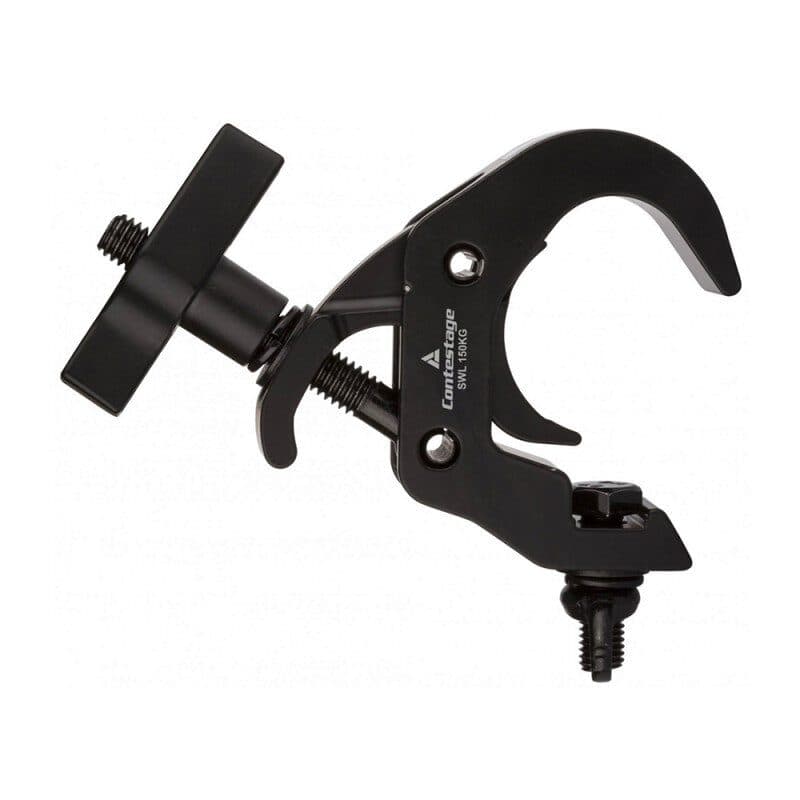 Morsetto rapido proiettori luci tubi 48-51 mm SWL 150 kg nero - BRITEQ HIT-B02684
