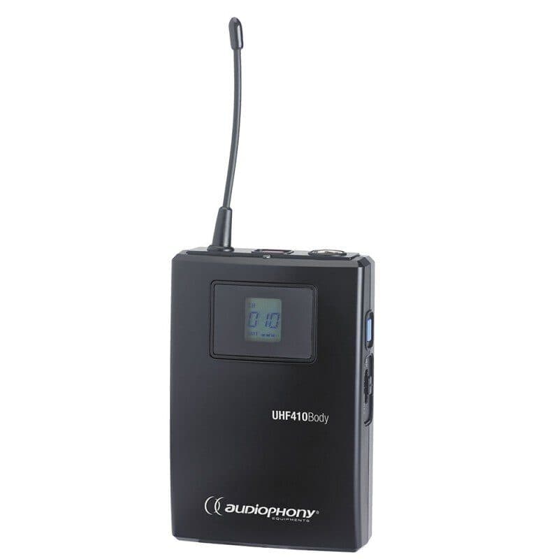 Trasmettitore bodypack UHF 863-865 MHz UHF410-Body - AUDIOPHONY HIT-H10273