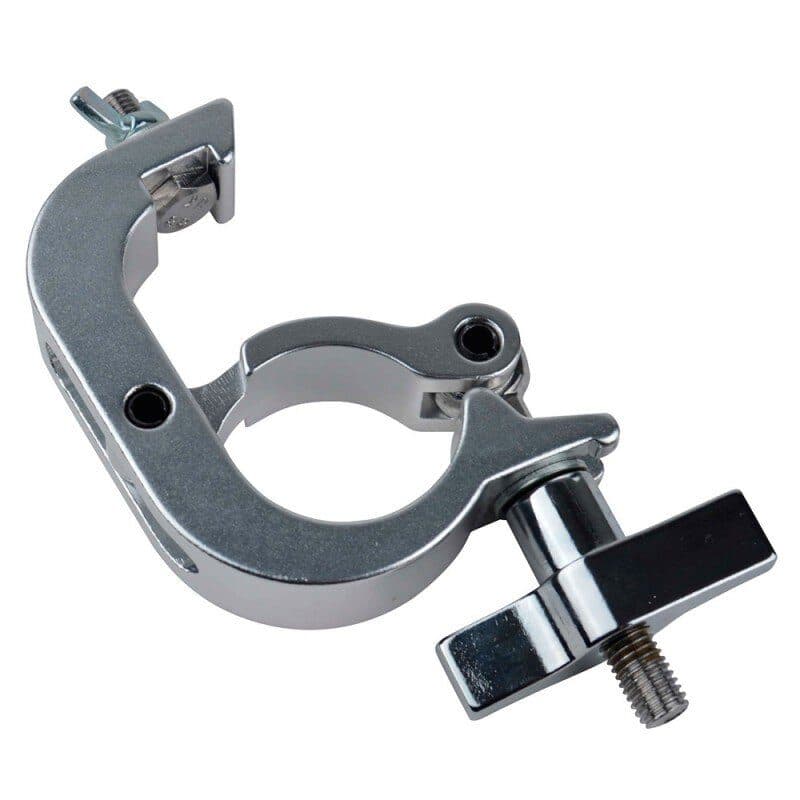 Morsetto con gancio alluminio tubo Ø 50 mm 120 kg argento - CONTEST HIT-H10328