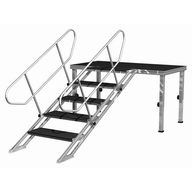 Scala 5 gradini regolabile 0,8-1,4m LIGHT/STAGE - CONTESTAGE HIT-H10404