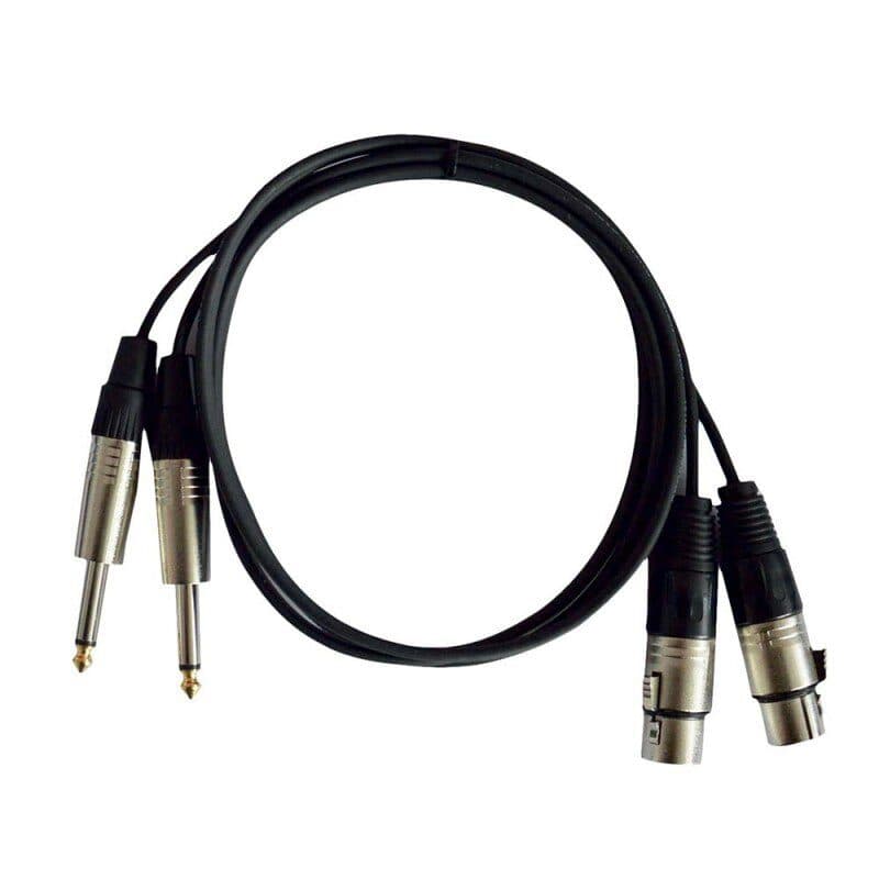 Cavo stereo 3m 2 XLR3-F/Jack TS 6,35mm - Audiophony HIT-H10677