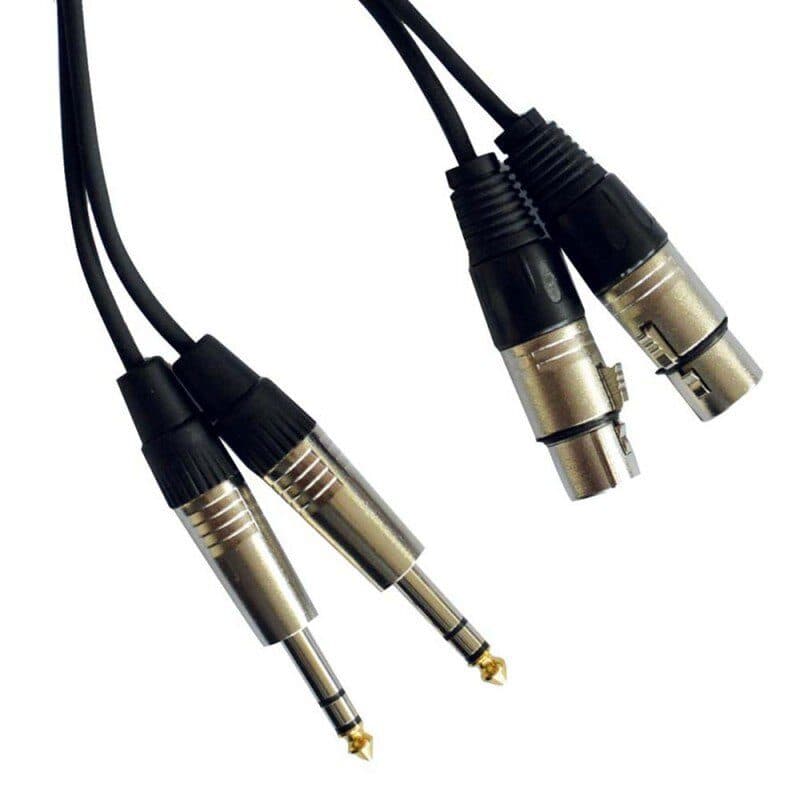 Cavo stereo 1,5m 2 XLR3-F/Jack TRS 6,35mm - Audiophony HIT-H10678