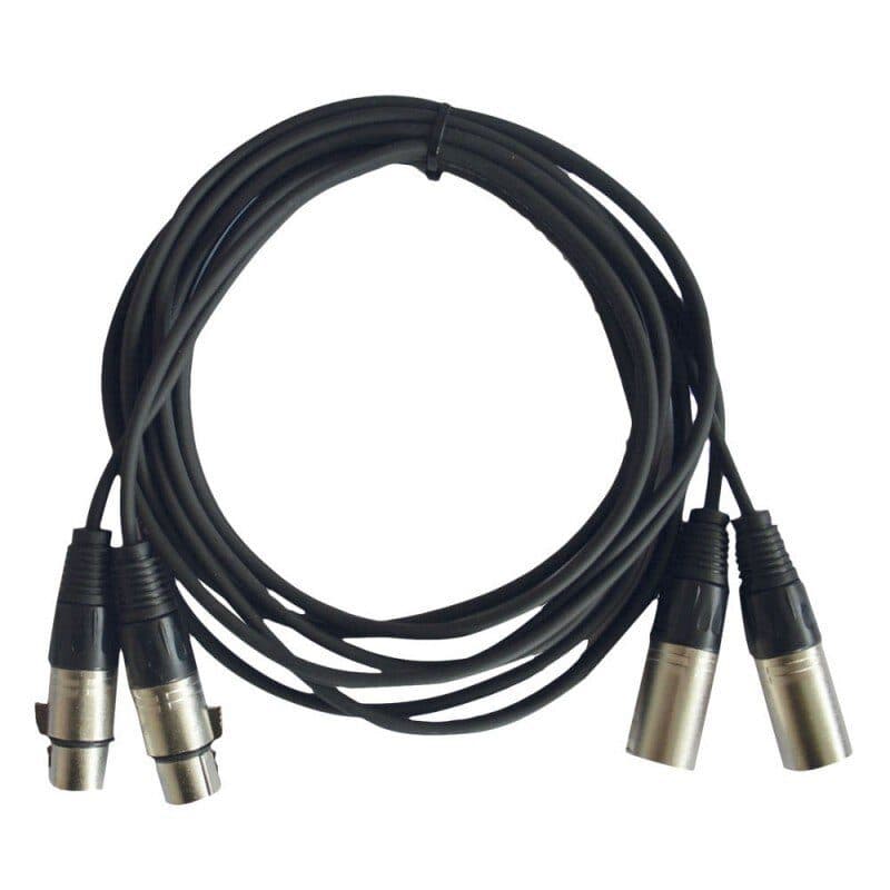 Cavo stereo 60cm 2 XLR-M a 2 XLR-F - AUDIOPHONY HIT-H10680