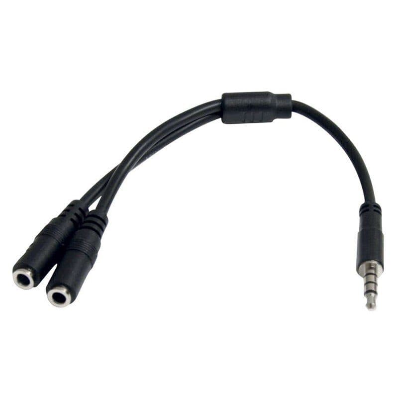 Raccordo mini-jack TRS maschio a 2 mini-jack TRS femmina 3,5 mm - Audiophony HIT-H10698