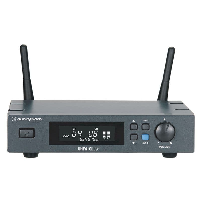 Ricevitore UHF True Diversity 514-564 MHz LCD UHF410-BASE-F5 - AUDIOPHONY HIT-H11026
