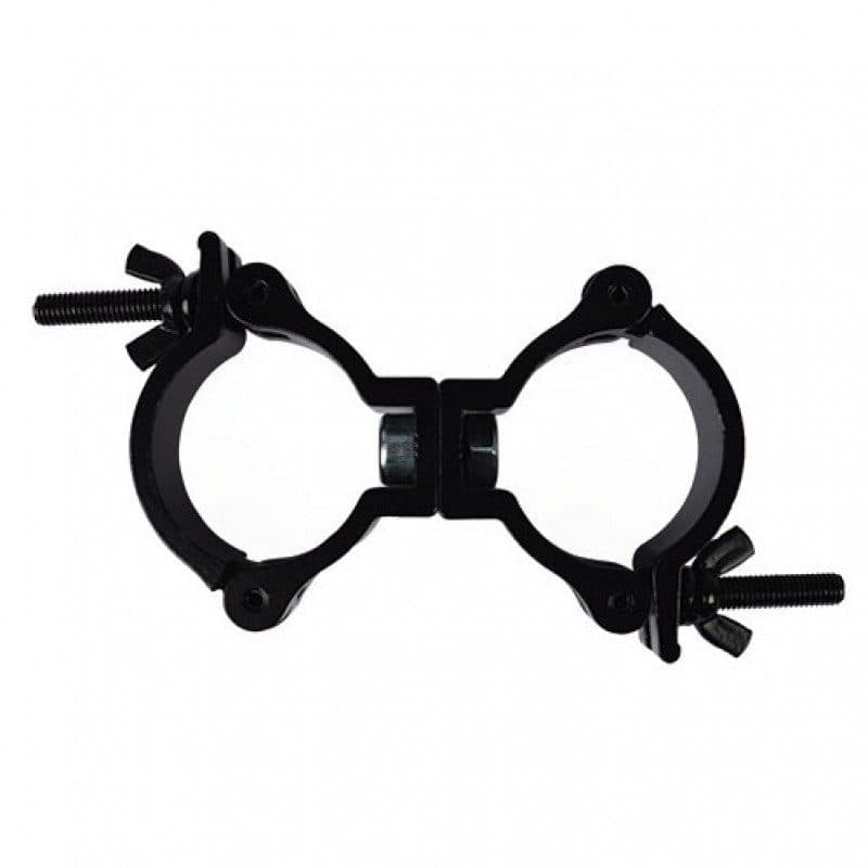 Morsetto girevole doppio aggancio tubo 46-51 mm MWL 75 kg nero - CONTESTAGE HIT-H11095