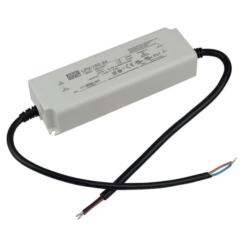 Alimentatore MEAN WELL 24VDC 150W IP67 monouscita - CONTEST HIT-H11246