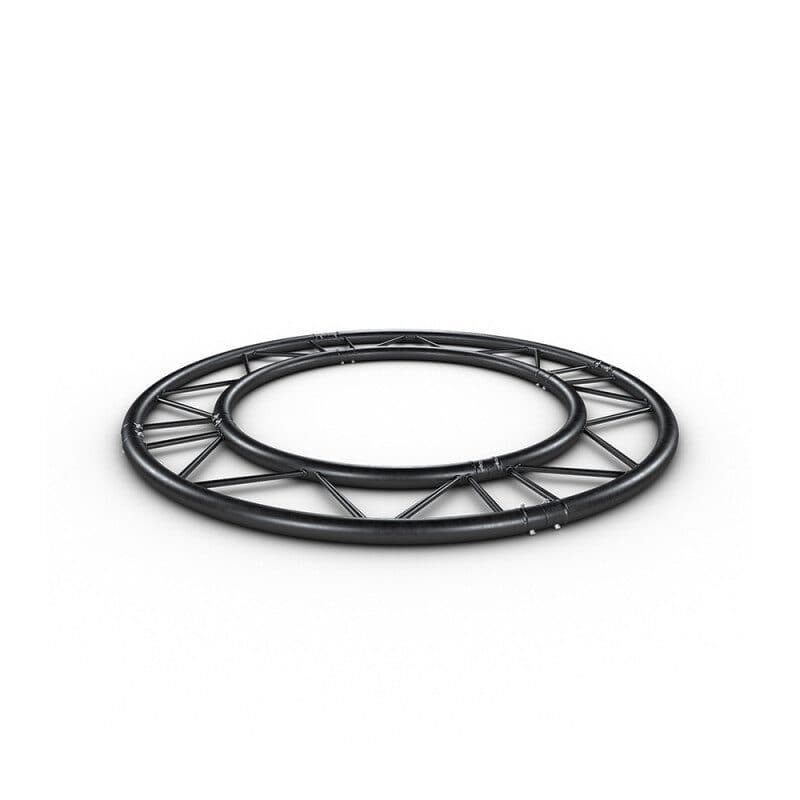 Traliccio doppio tondo orizzontale Ø2m, tubi 290mm, 4 parti, nero - CONTESTAGE HIT-H11281