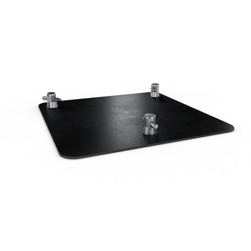 Piastra base TRIO 290x290 mm nera con connettori - CONTESTAGE HIT-H11301