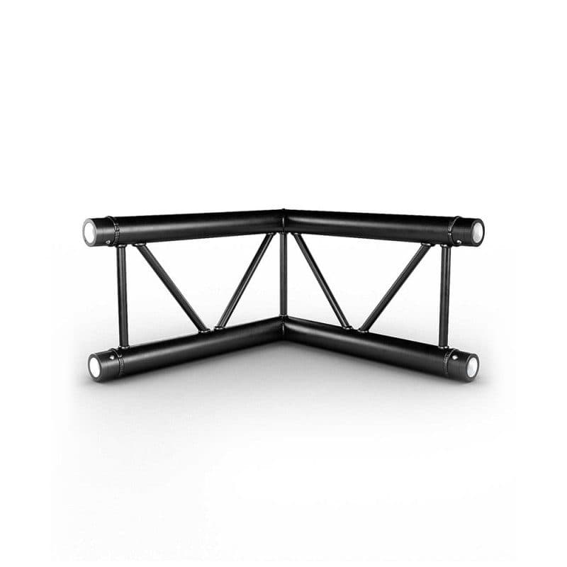 Americana piatta 290 mm, giunto angolare destro 2 direzioni, nera - CONTESTAGE HIT-H11306