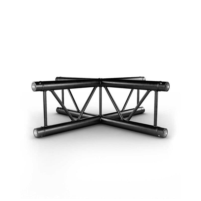 Americana piatta 290 mm, giunto angolare destro 4 direzioni, nera - CONTESTAGE HIT-H11311