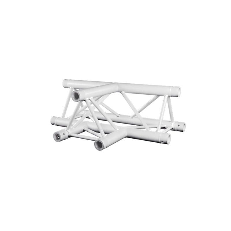 Traliccio triangolare alluminio 290 mm giunto a T orizzontale 3 vie 90° bianco - CONTESTAGE HIT-H11475