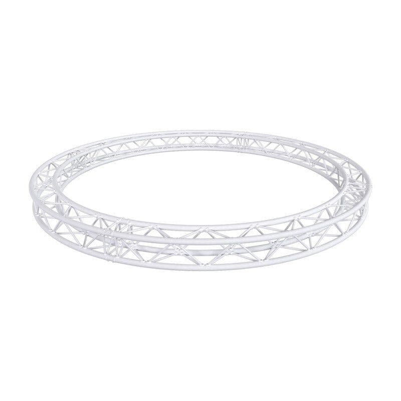 Traliccio quadruplo tondo Ø4m, tubi 290mm, 4 parti, bianco - CONTESTAGE HIT-H11507