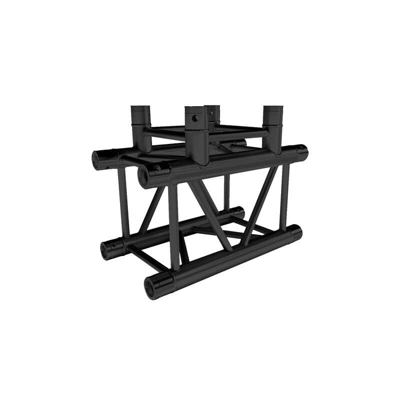 Angolo traliccio quadrato 290 mm 90° 3 direzioni nero con giunto - CONTESTAGE HIT-H11653