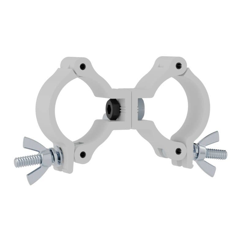 Morsetto girevole doppio 46-51mm 75kg bianco SWIVEL CLAMP102 W - Contestage HIT-H11678
