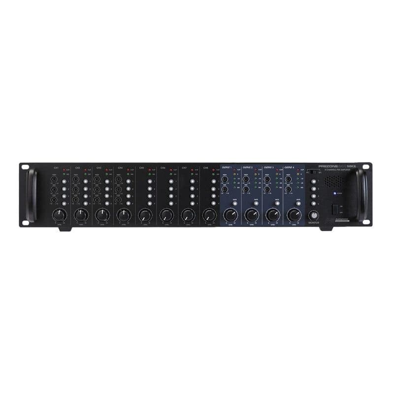 Mixer 8 canali 4 zone rack 19" - AUDIOPHONY PA PREZONE444 MKII