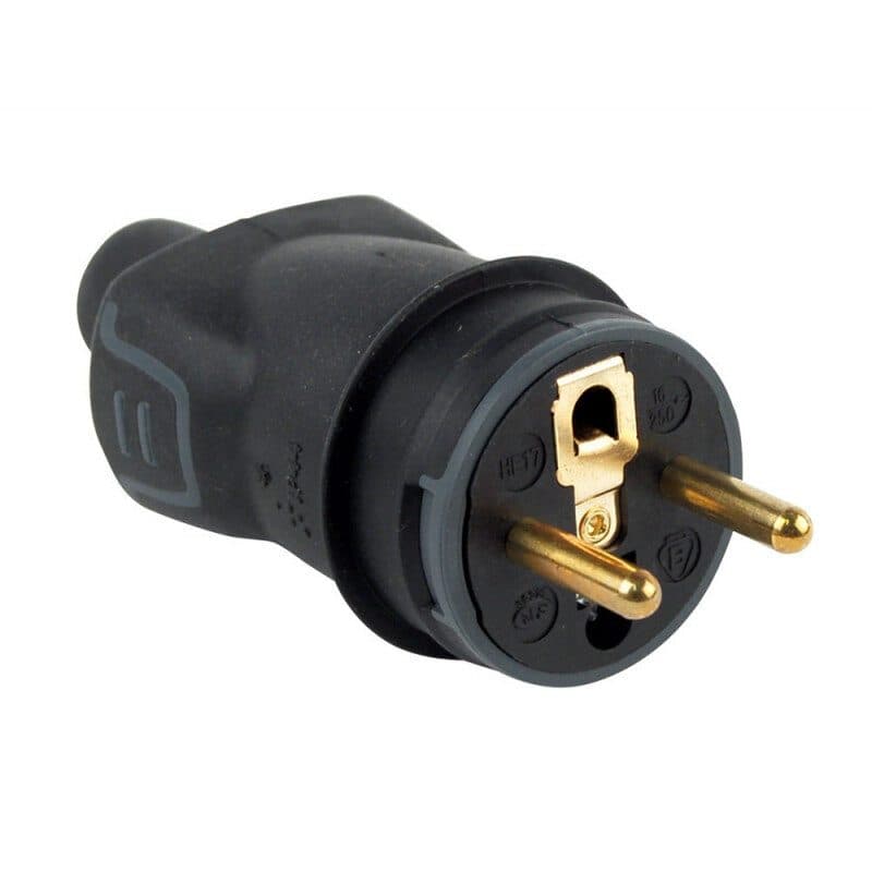 Spina di rete francese in plastica 2P+G - AUDIOPHONY HIT-H1806