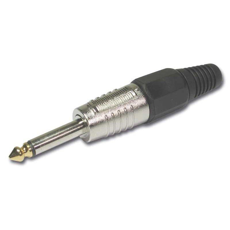 Connettore TS maschio 6,35 mm cromato - AUDIOPHONY HIT-H2495