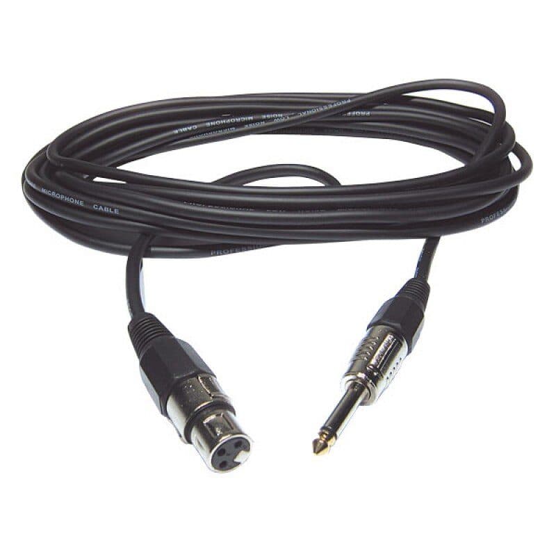 Cavo microfonico XLR3-F - jack 6,35 mm TS 3 m - Audiophony HIT-H7953