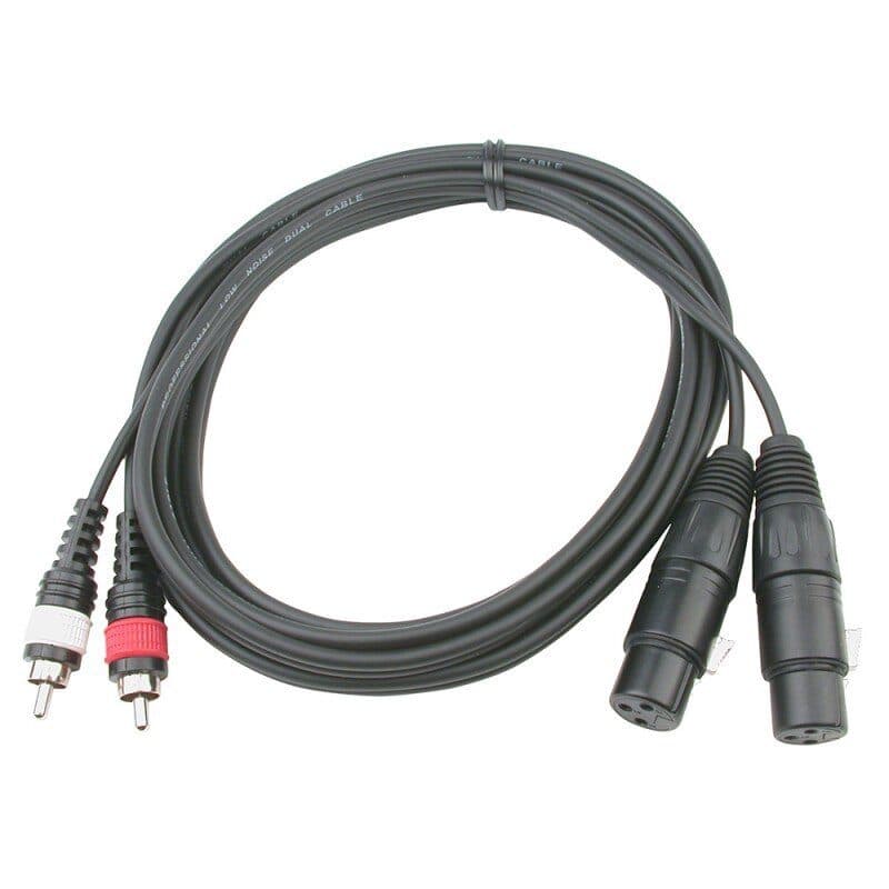 Cavo stereo RCA maschio - 2 XLR3-F 1,5 m - Audiophony HIT-H8165