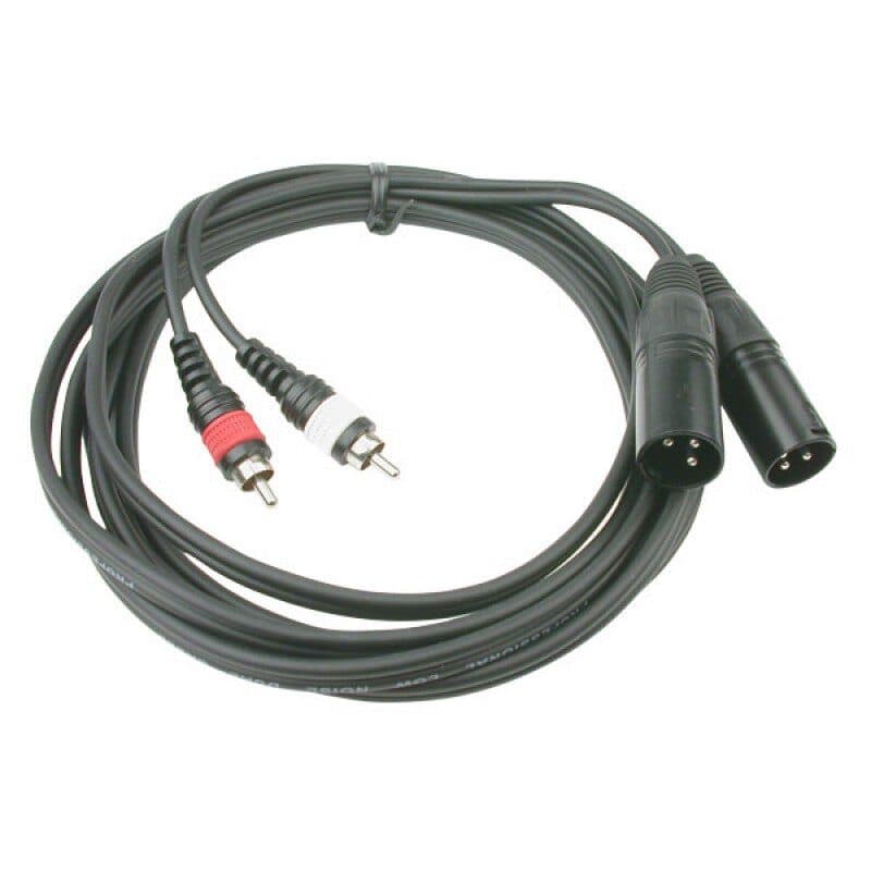 Cavo stereo RCA maschio a 2 XLR maschio 3m - AUDIOPHONY HIT-H8168