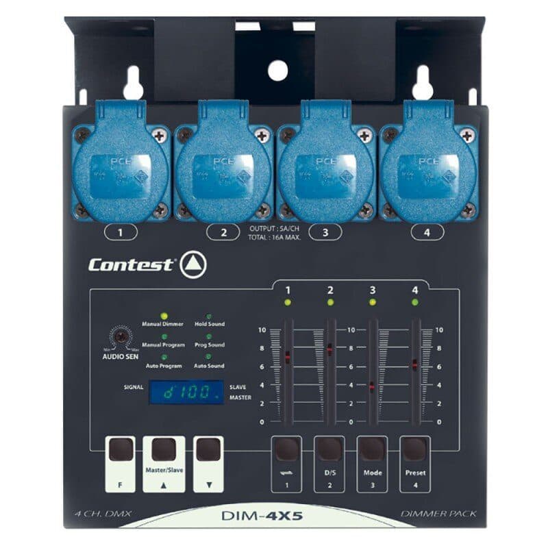 Pacchetto dimmer DMX DIM-4X5 4 canali 4 prese 5A XLR - CONTEST HIT-H9057