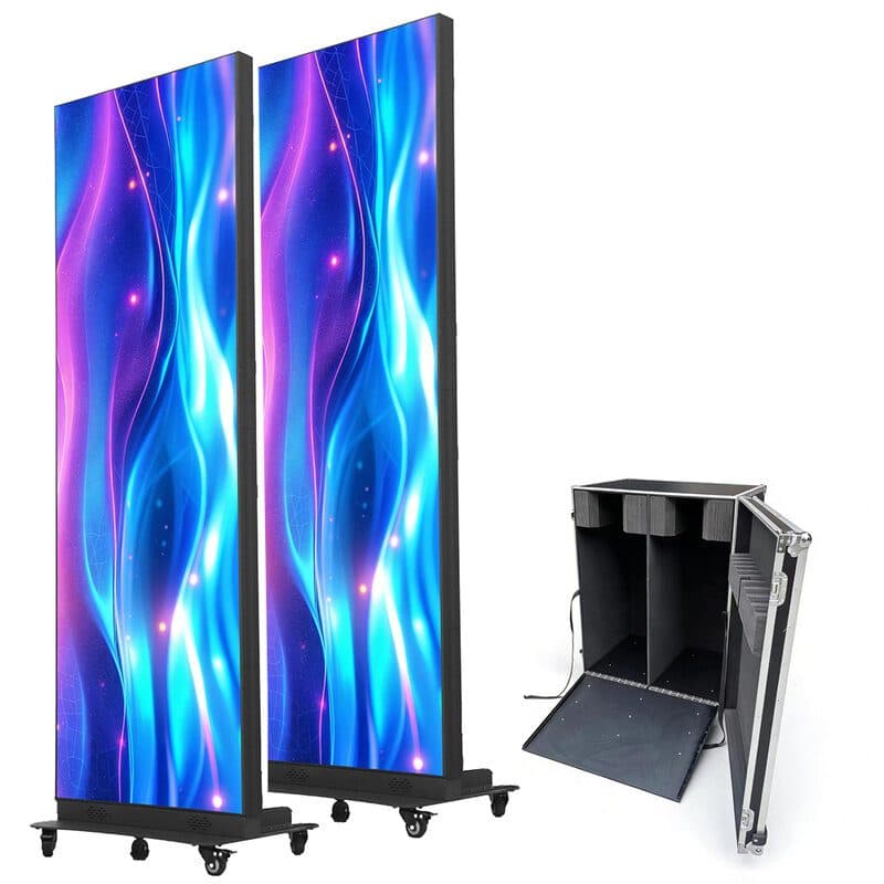 Totem LED pieghevole indoor P1.53 GOB coppia flight case - EGO DISPLAY LED-TOTEM01-P1.53I-C2