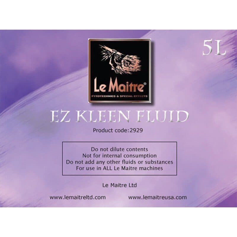 Liquido pulizia EZ Kleen macchina fumo, tanica 5L - LE MAITRE LEM-2929