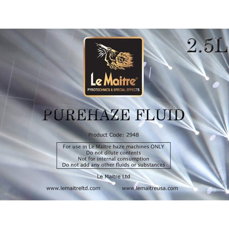 Liquido haze Purehaze, 4 taniche 2,5 L Neutron/MVS - LE MAITRE LEM-2948